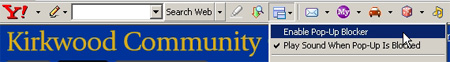 Yahoo toolbar pop-up blocker