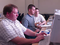 Students working in computer lab