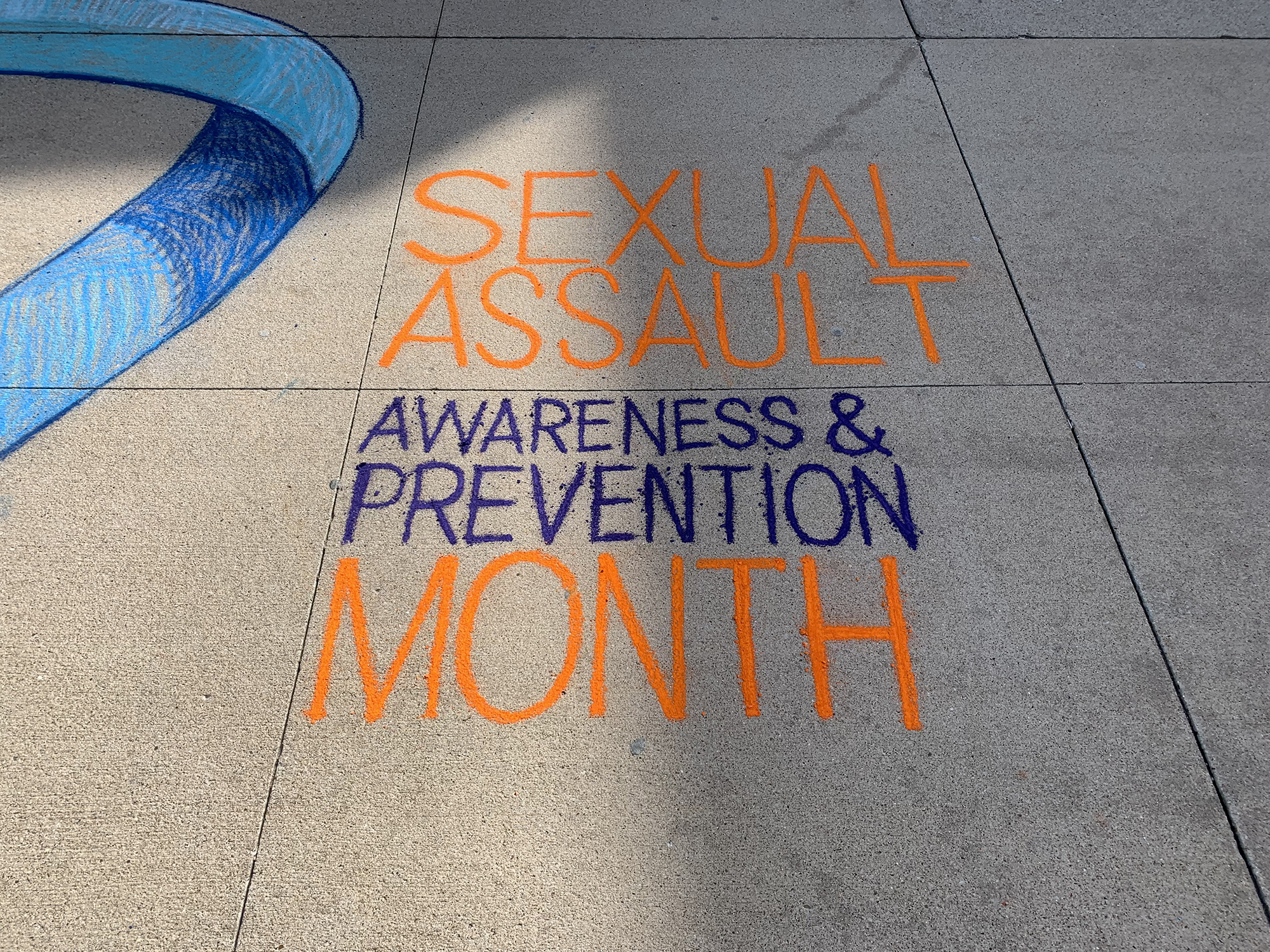 SAAM sidewalk chalk