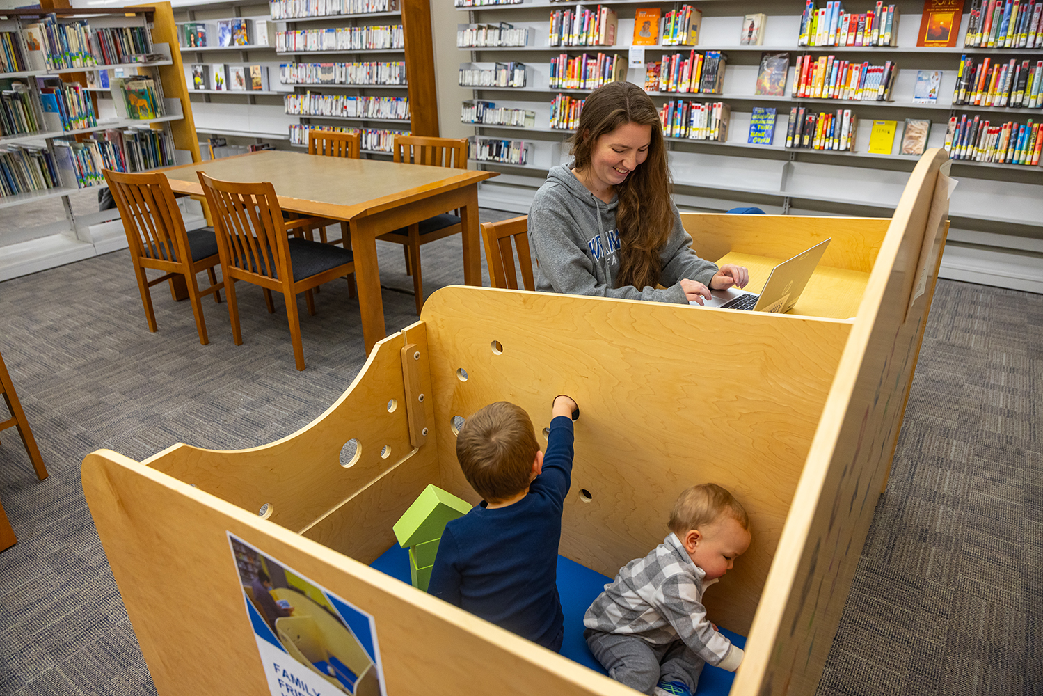 Family study area in the library