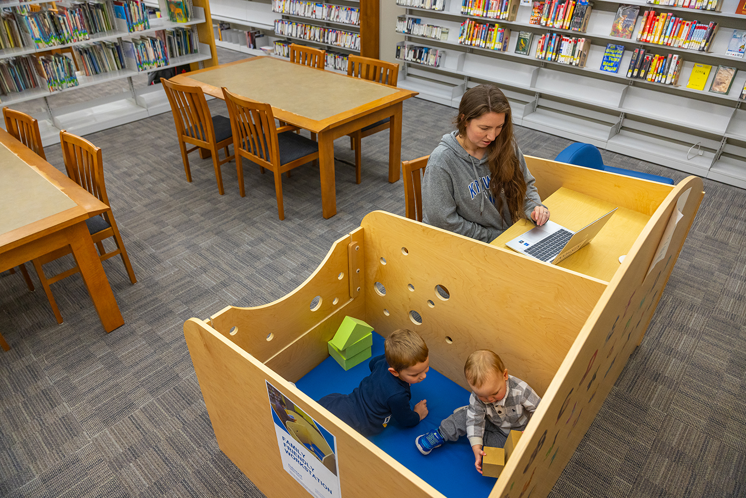 Family study area in the library