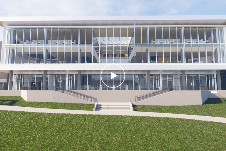 Rendering of the new student center