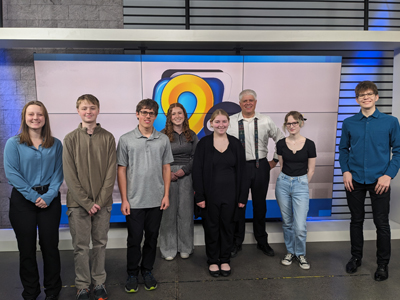 Students job shadowing at KCRG-TV9.