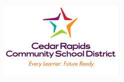 Cedar Rapids Community School District multi-colored star logo