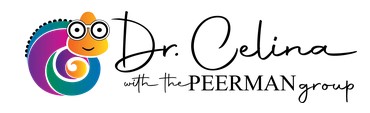 Dr. Celina with the Peerman Group logo